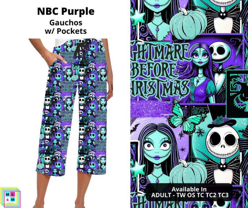 NBC Purple Capri Gauchos By ML&M