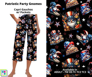 Patriotic Party Gnomes Capri Gauchos by ML&M