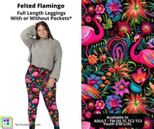 Load image into Gallery viewer, Felted Flamingo Full Length Leggings w/ Pockets