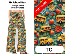 Load image into Gallery viewer, 3D School Bus Full Length Lounge Pants