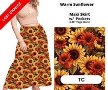 Load image into Gallery viewer, Warm Sunflower Maxi Skirt