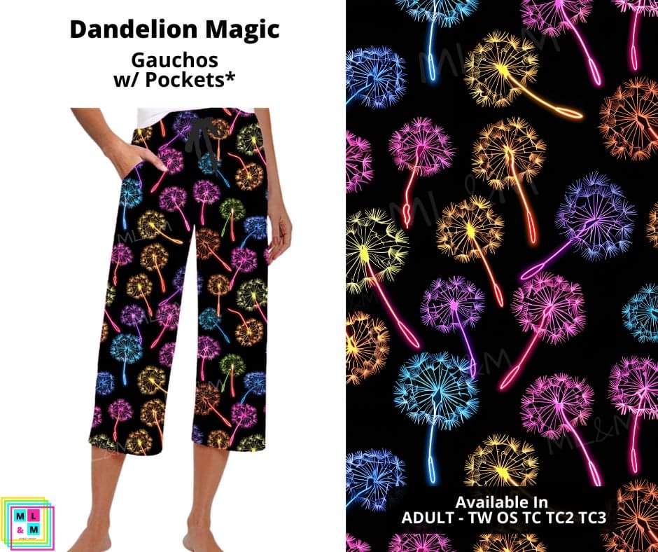 Dandelion Magic Capri Gauchos by ML&M