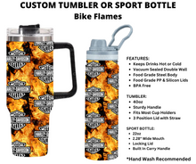 Load image into Gallery viewer, Bike Flames Custom Tumbler