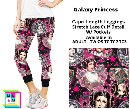 Galaxy Princess Lace Cuff Capris w/ Pockets by ML&M