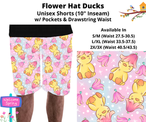 Preorder! Closes 1/27. ETA April. Flower Hat Ducks Unisex Shorts