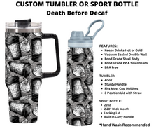 Load image into Gallery viewer, Death Before Decaf Custom Sport Bottle