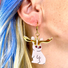 Load image into Gallery viewer, Cryptid Club Jackalope Earrings