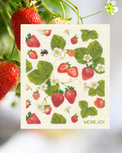 Load image into Gallery viewer, Strawberries Swedish dishcloth | Red, white and green