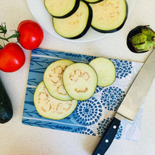 Load image into Gallery viewer, Sustainable Cutting Board | Bloom in Blue