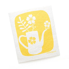 Load image into Gallery viewer, Yellow Teapot Swedish Dishcloth