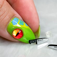 Load image into Gallery viewer, Teeny Tiny 1/2" Chef's Knife Earrings in Silver