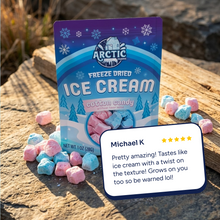 Load image into Gallery viewer, Freeze Dried Ice Cream That Does Not Melt (Bits) Cotton Candy Mix