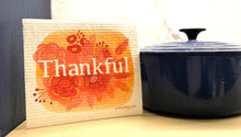 Load image into Gallery viewer, Thankful Swedish Dishcloth | Orange and Burgundy