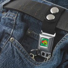 Load image into Gallery viewer, Keychain - Classic Teenage Mutant Ninja Turtles Raphael Face Turtle Shell Full Color Green