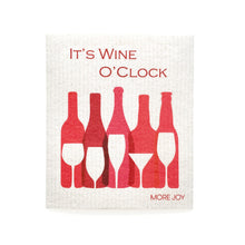 Load image into Gallery viewer, Wine O'Clock Swedish Dishcloth