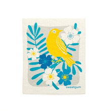 Load image into Gallery viewer, Yellow Bird Swedish Dishcloth | Yellow  | Sweetgum Home