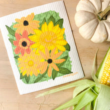 Load image into Gallery viewer, Yellow Flowers &amp; Leaves Swedish Dishcloth | Sweetgum Home
