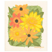 Load image into Gallery viewer, Yellow Flowers &amp; Leaves Swedish Dishcloth | Sweetgum Home