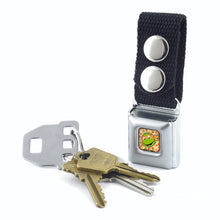 Load image into Gallery viewer, Keychain - Classic Teenage Mutant Ninja Turtles Michaelangelo Face Pizza Full Color