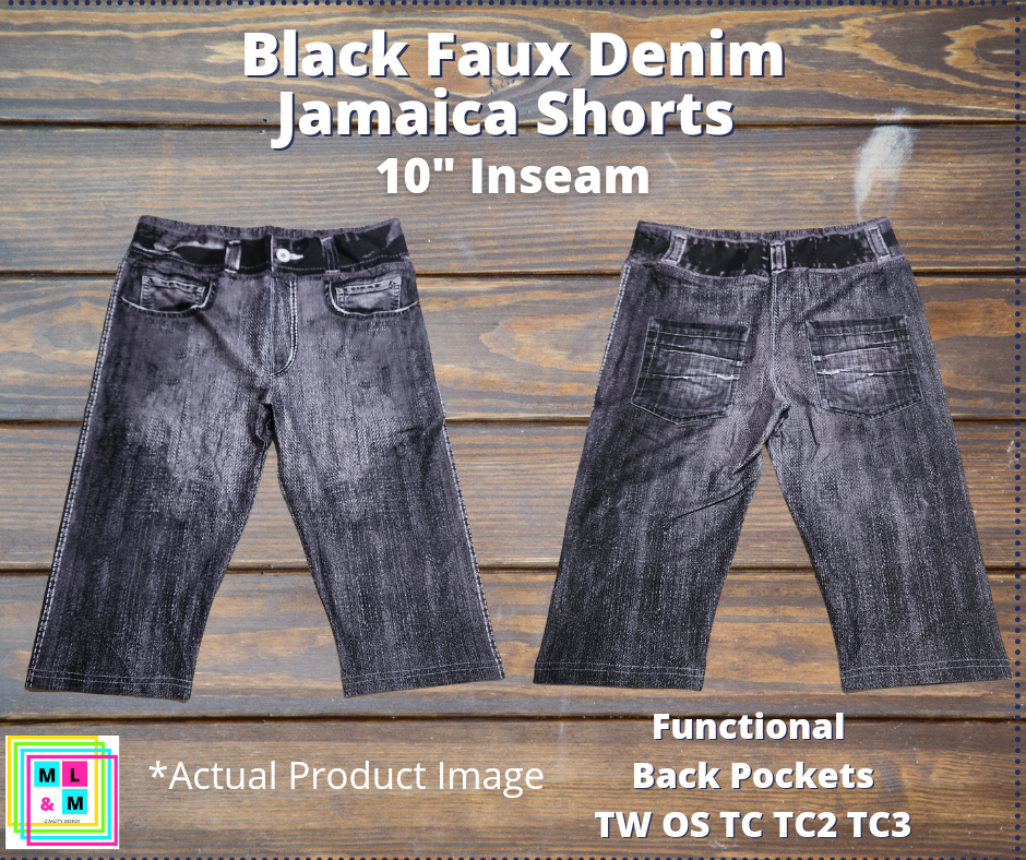 Black Faux Denim 10