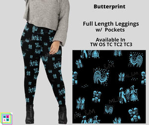 Butterprint Full Length Leggings w/ Pockets