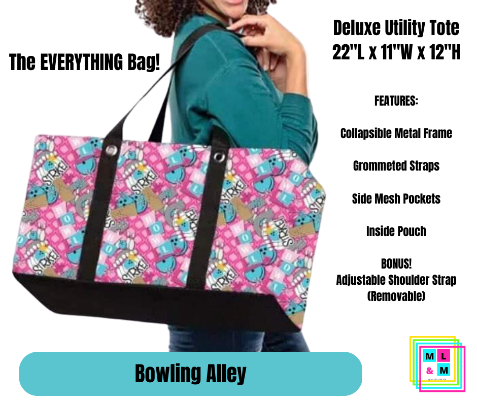Bowling Alley Collapsible Tote by ML&M