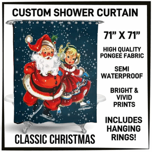 Classic Christmas Custom Shower Curtain by Amelia Rose
